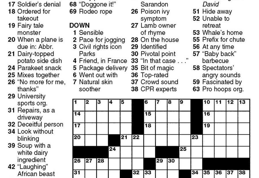 Printable Crossword Newsday Printable Crossword Puzzles