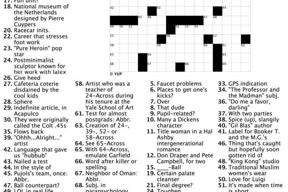 Printable Crossword Printable JD