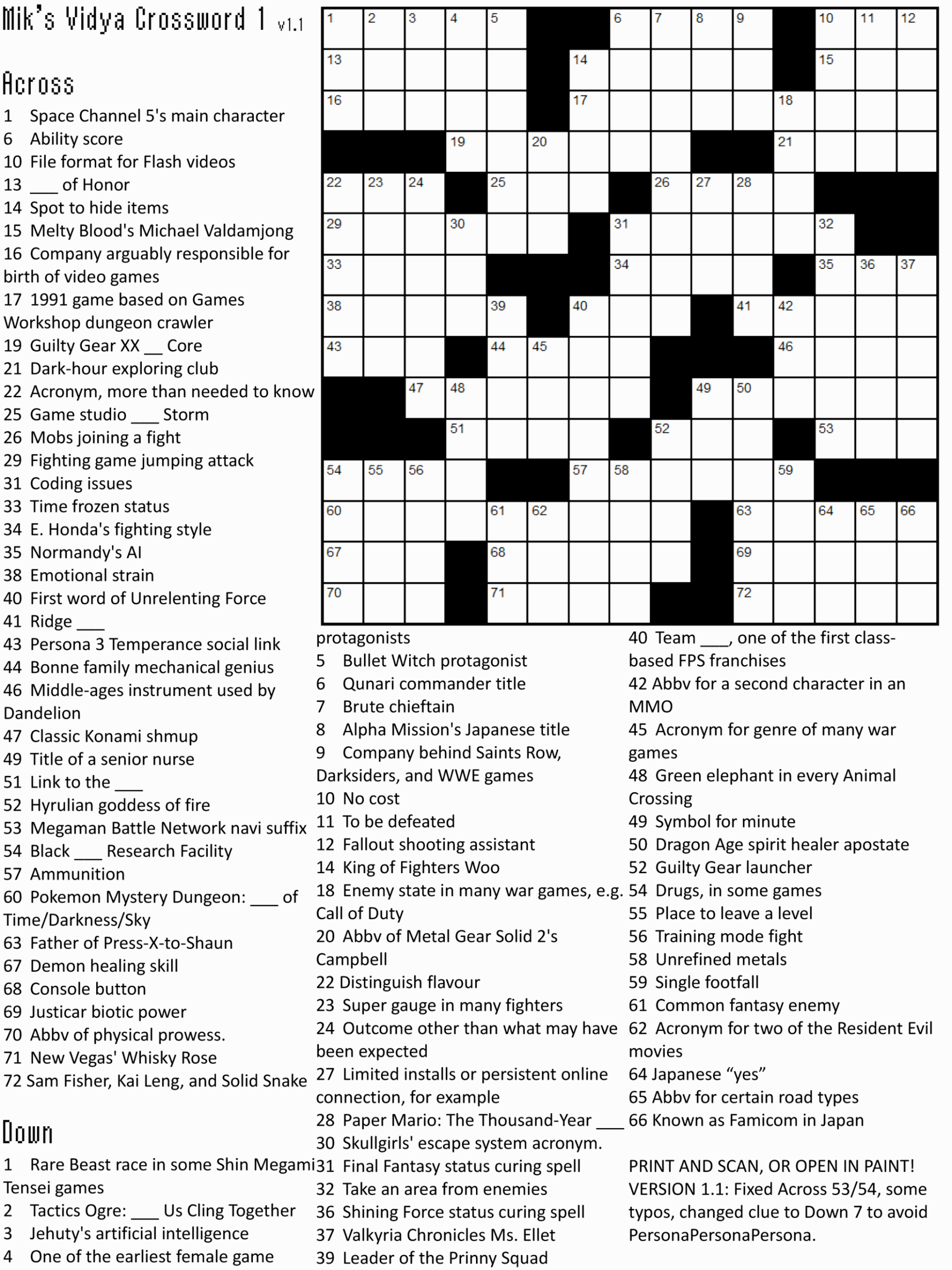 Printable Crossword Puzzles For Adults Printable Crossword Puzzles 