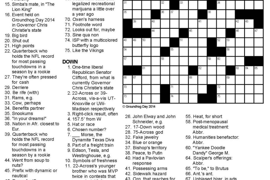 Printable Crossword Puzzles Hard Printable Crossword Puzzles Online