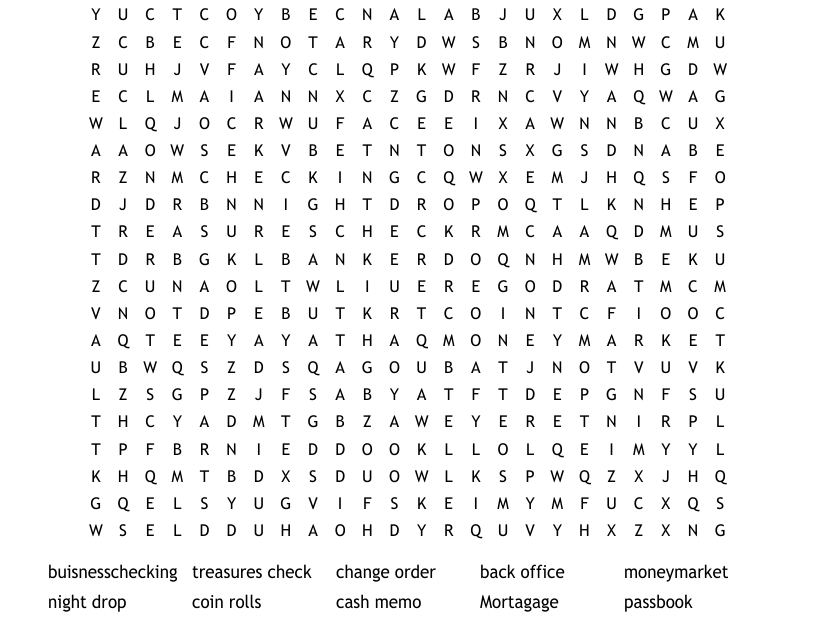 Printable Crossword Puzzles With Word Bank