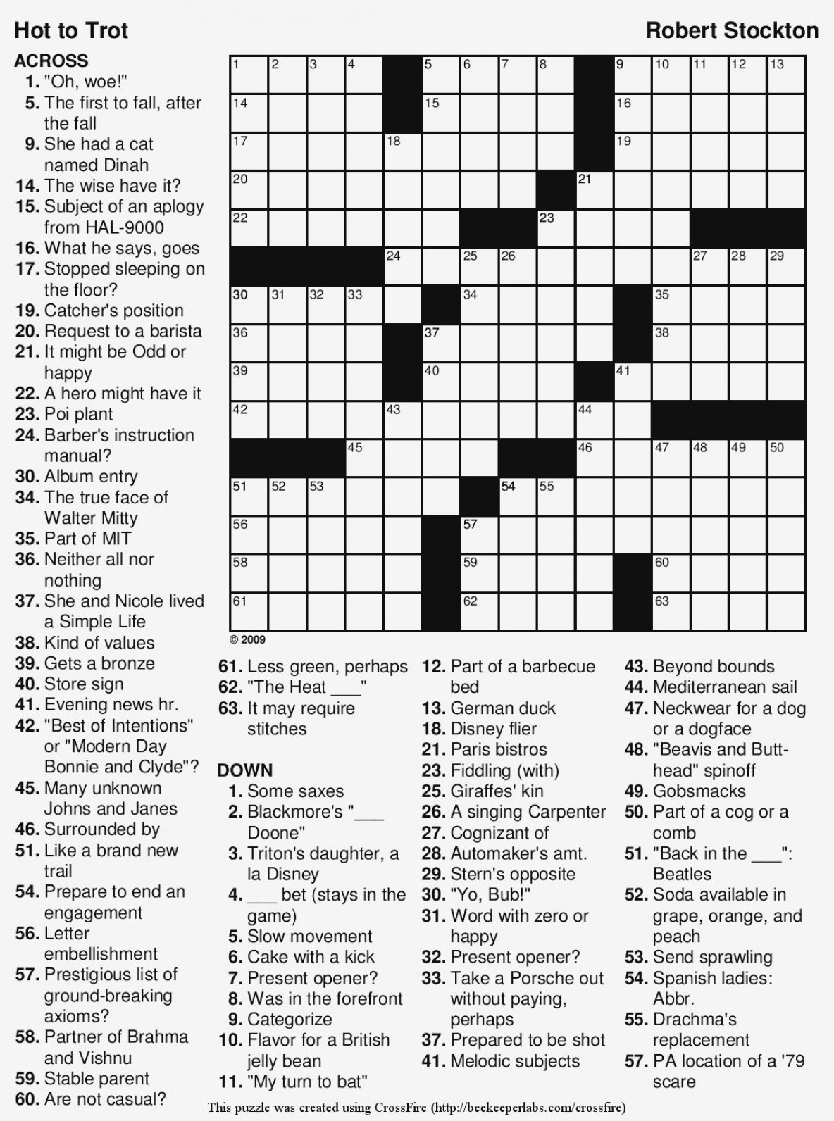 Printable Crosswords For 15 Year Olds Printable Crossword Puzzles