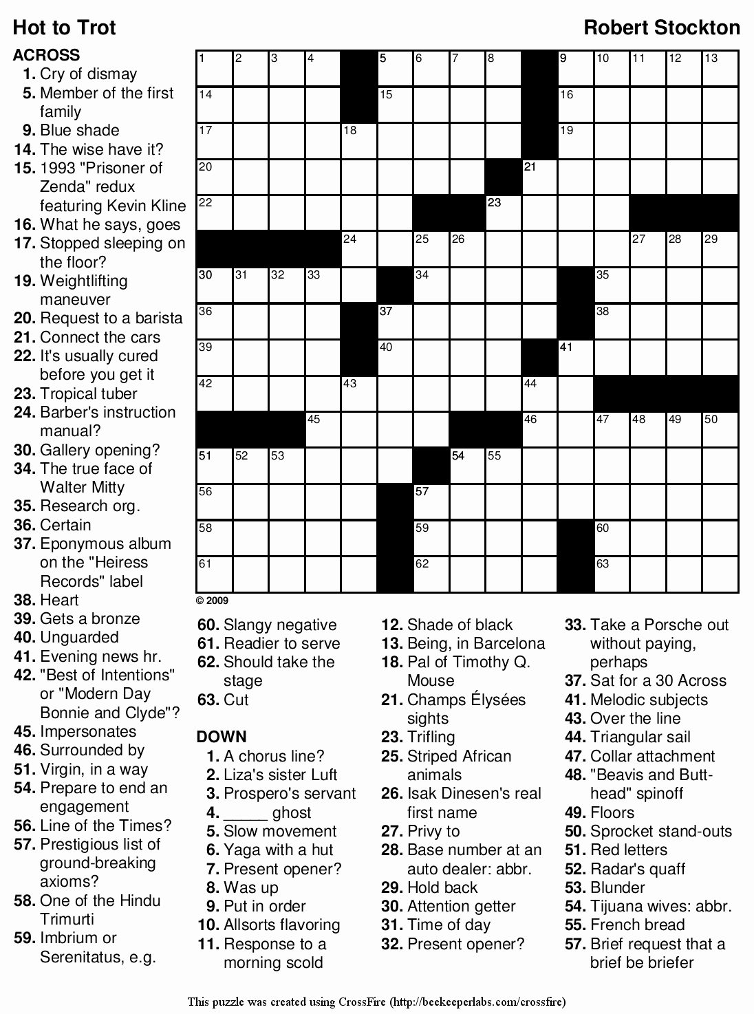 Printable Crosswords Medium