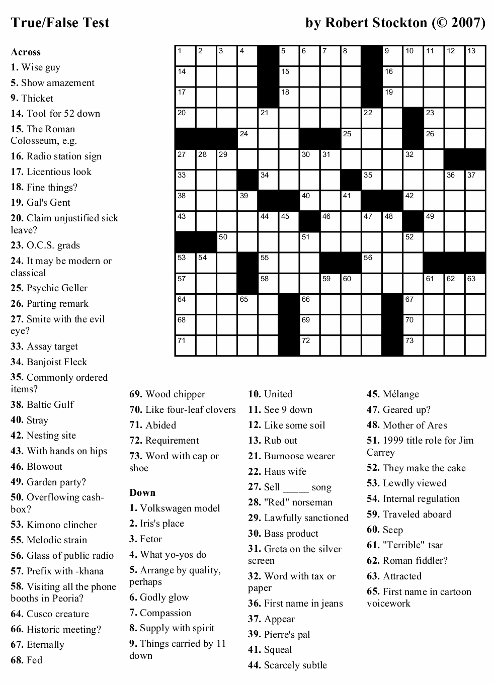 Printable Crosswords Mirroreyes Mary Crossword Puzzles