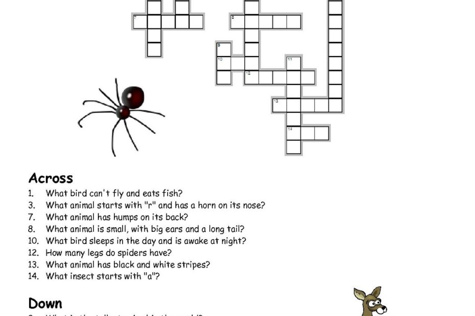 Printable Crosswords Puzzles Kids Activity Shelter