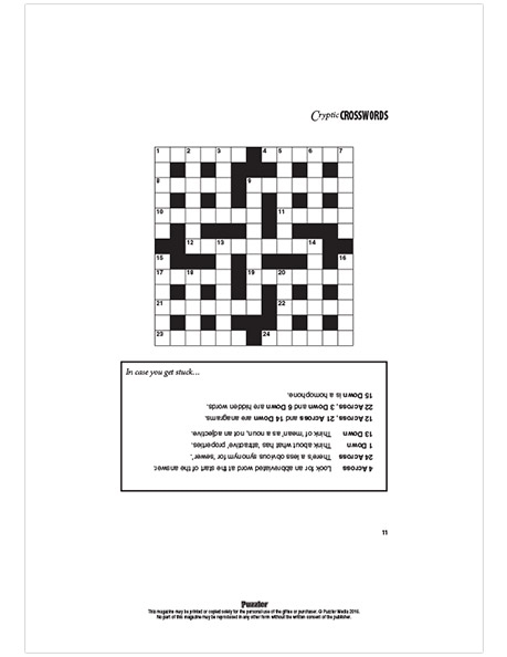 Printable Cryptic Crossword Printable Crossword Puzzles Bilarasa