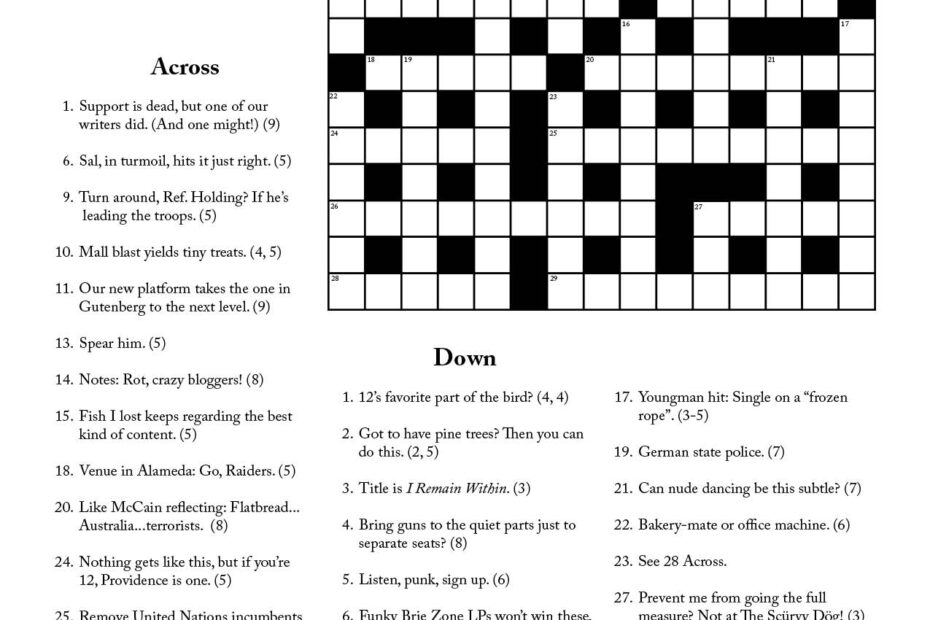 Printable Cryptic Crosswords Printable Template 2021 Printable