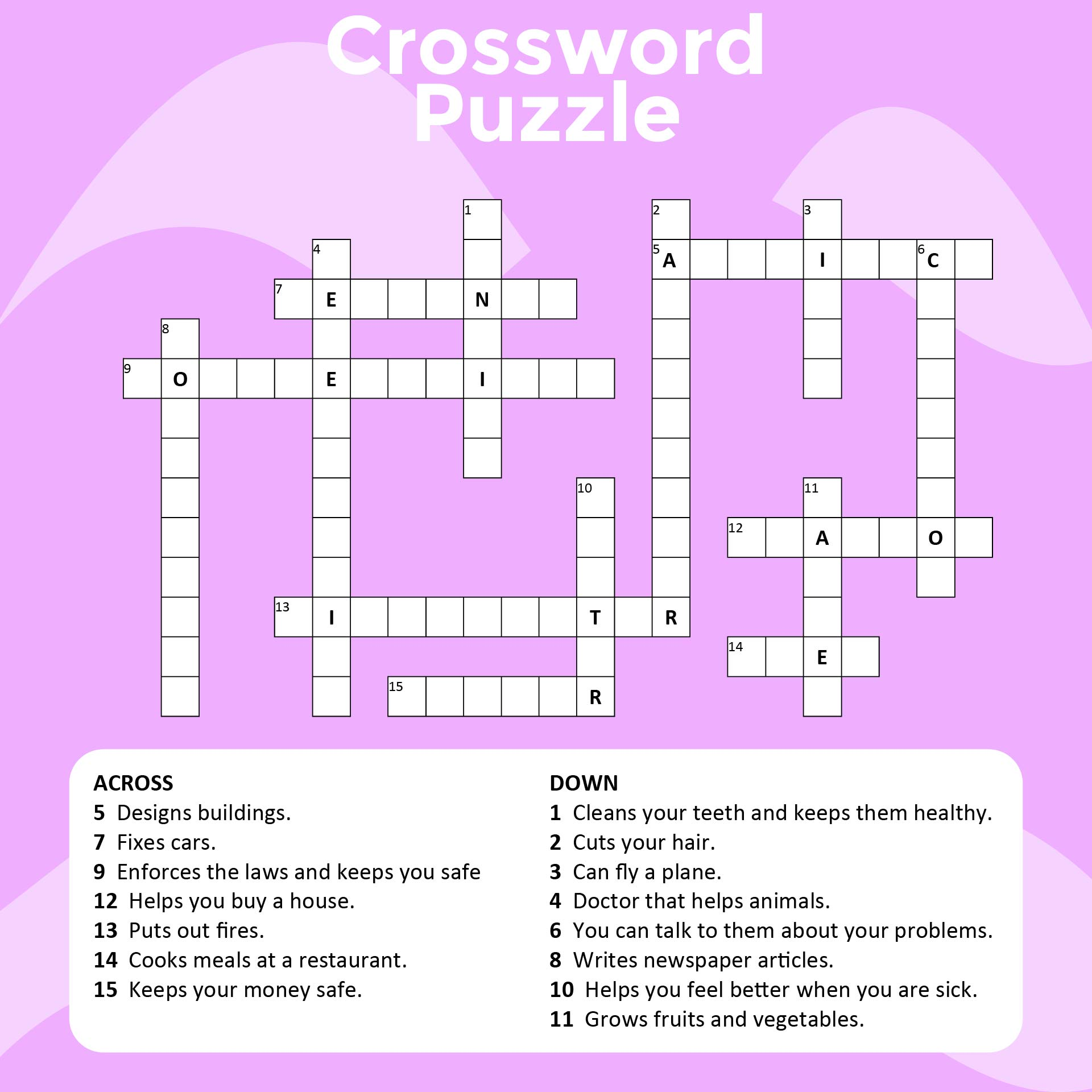 Printable Daily Crossword Puzzles Printable Word Searches