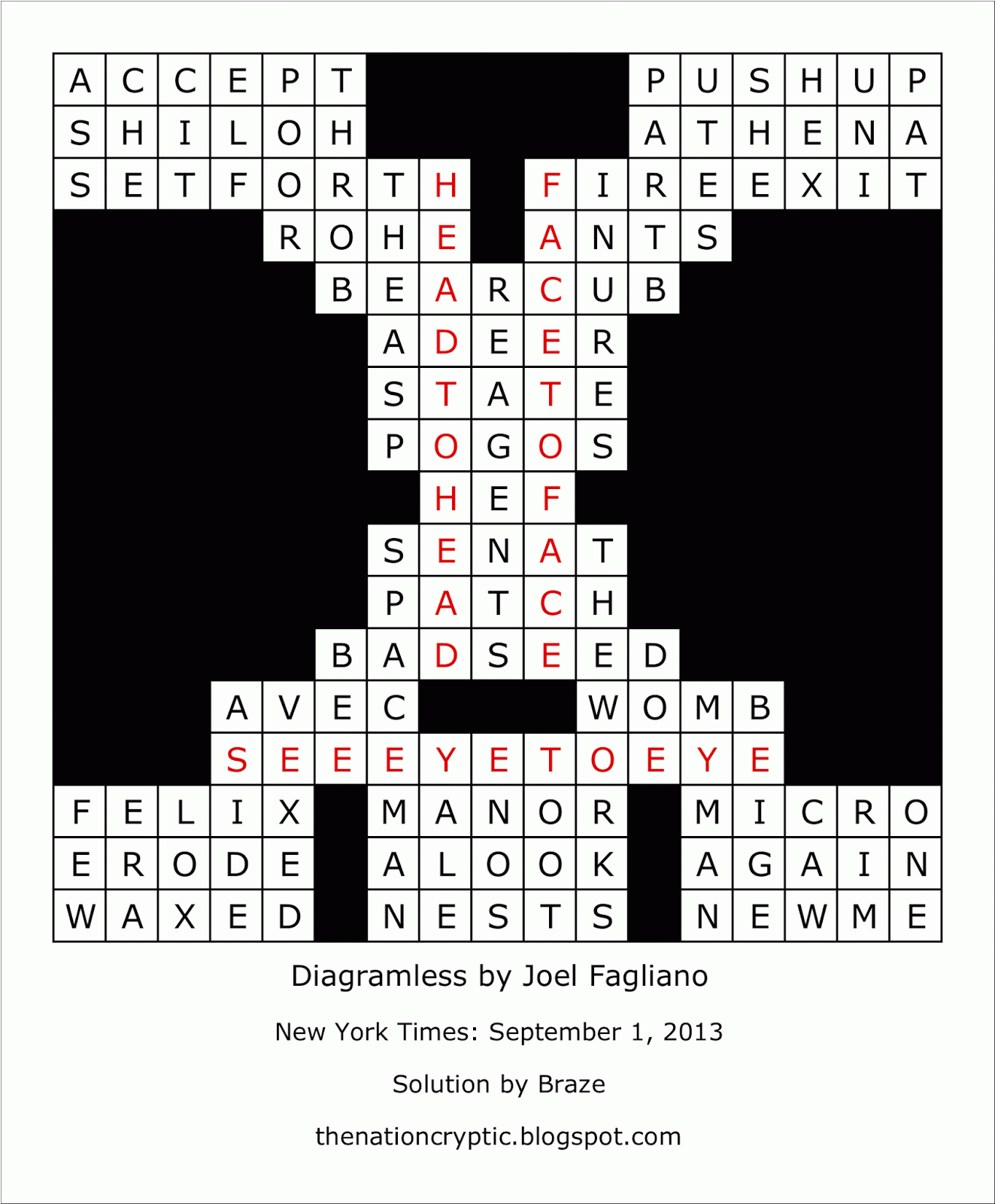 Printable Diagramless Crossword Puzzles Printable Crossword Puzzles