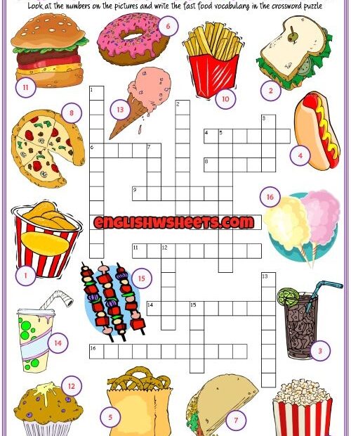 Printable ESL Crossword Puzzles Sally Crossword Puzzles