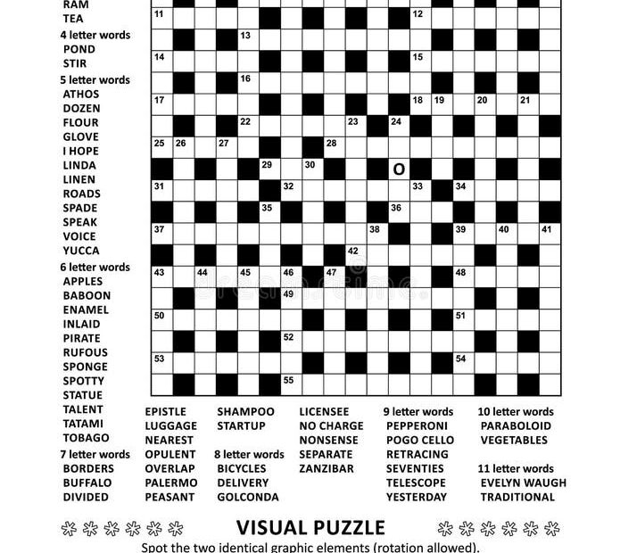 Printable Fill In Word Puzzles