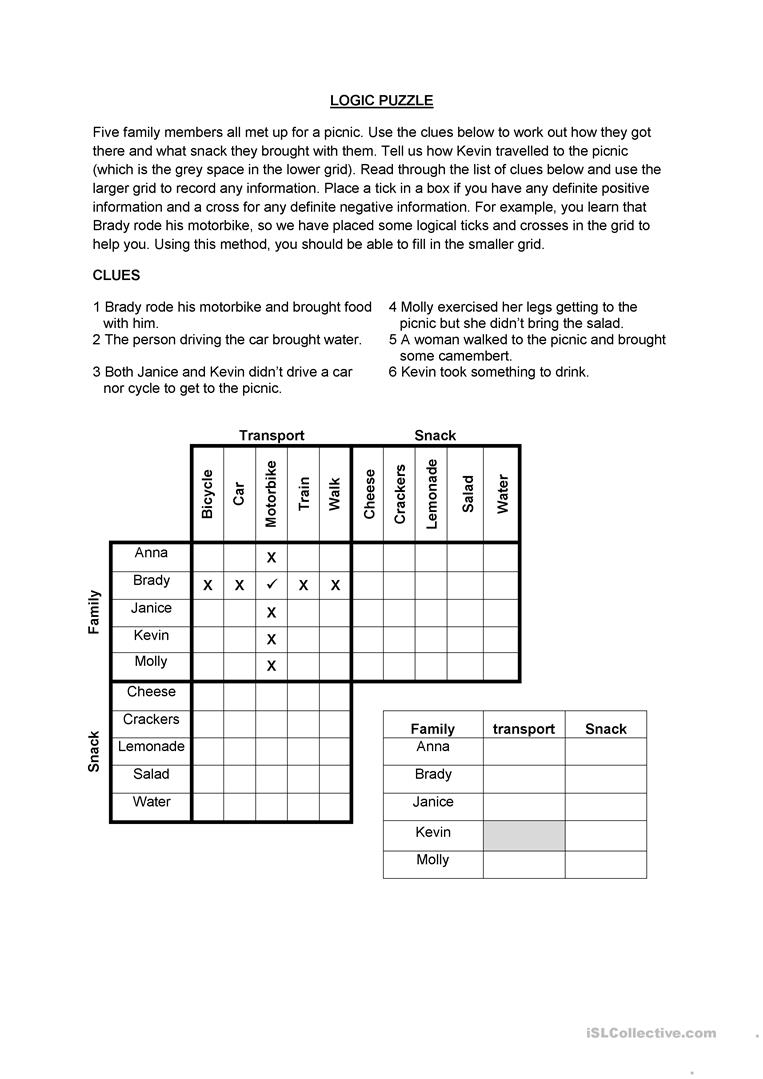 Printable Grid Logic Puzzles 83 Images In Collection Page 1 