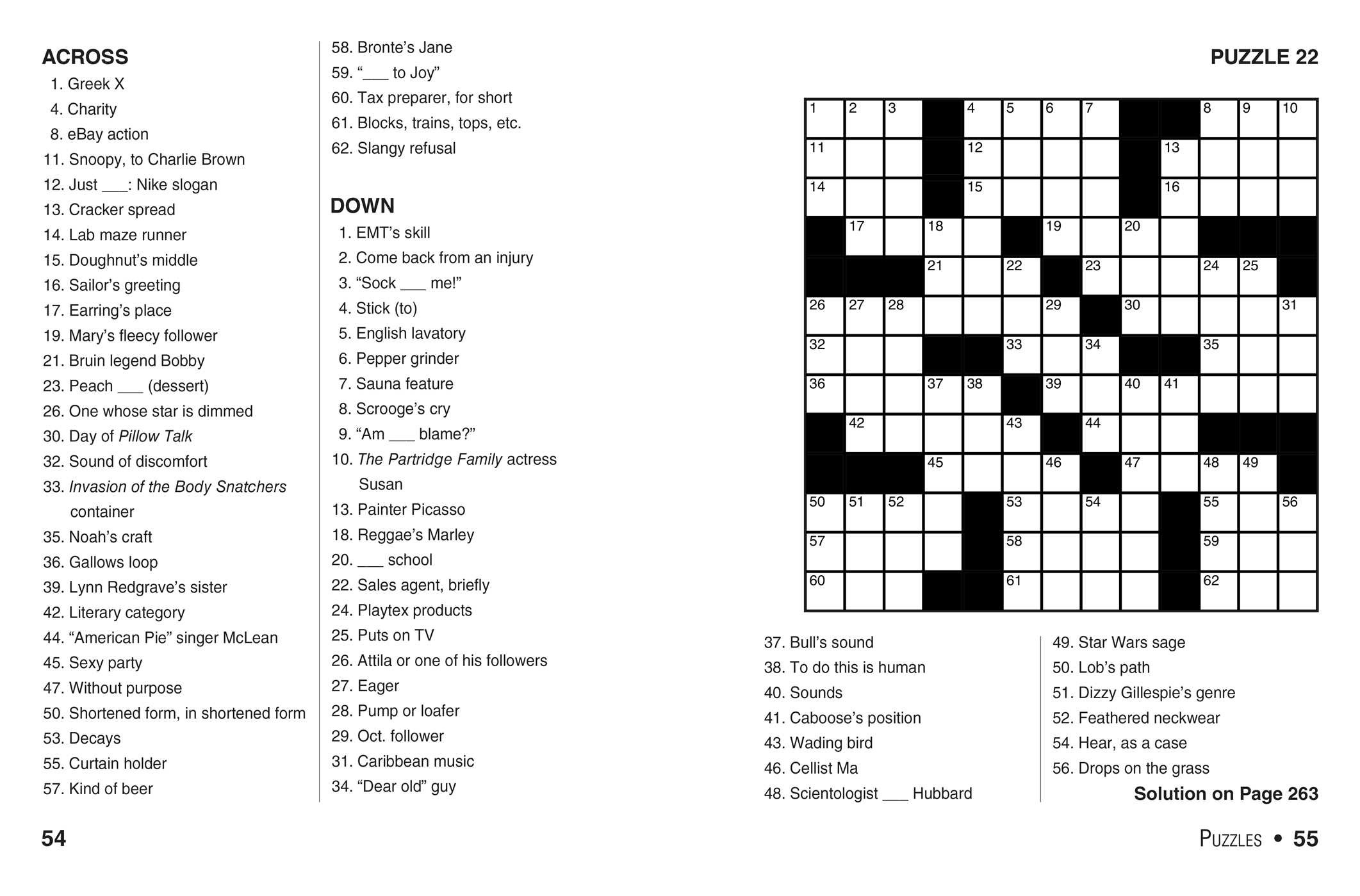 Printable Joseph Crossword Printable Crossword Puzzles