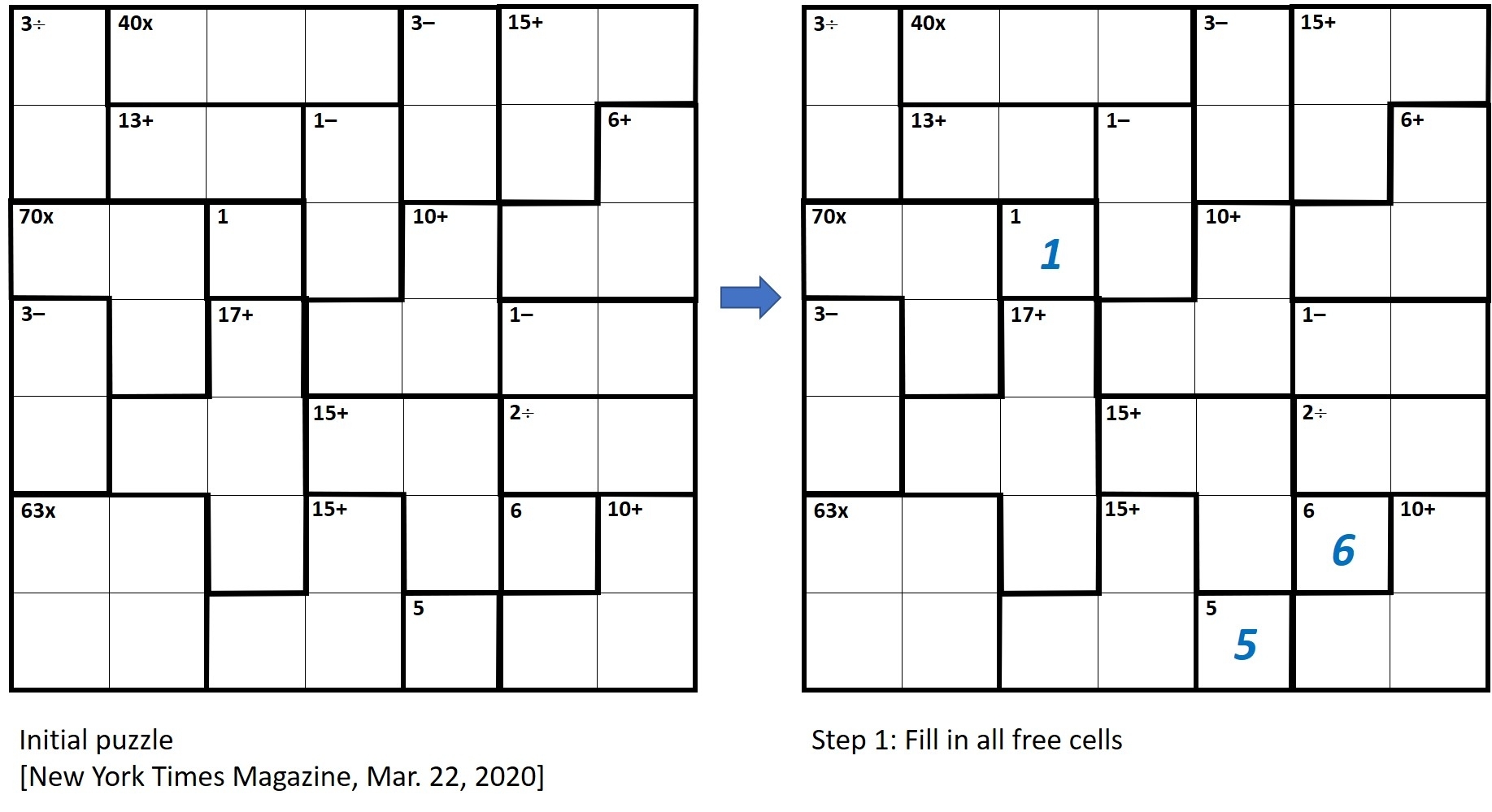 Printable Kenken Puzzles 6x6 Free Crossword Puzzles Printable