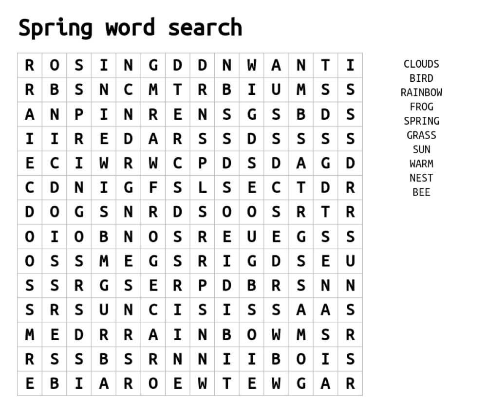 Printable Kids Word Search Puzzle Free Download And Print For You 