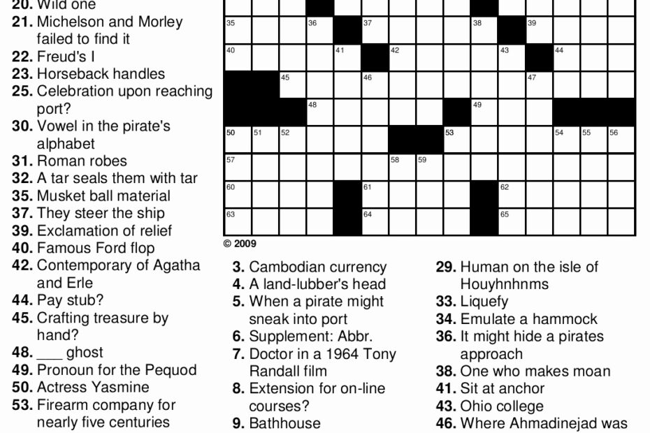 Printable La Times Crossword 2017 Printable Crossword Puzzles
