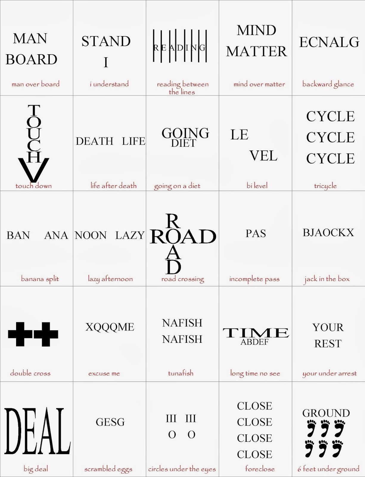 Printable Mind Puzzles