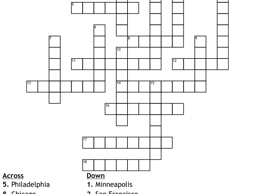 Printable Nfl Crossword Puzzles Free Crossword Puzzles Printable