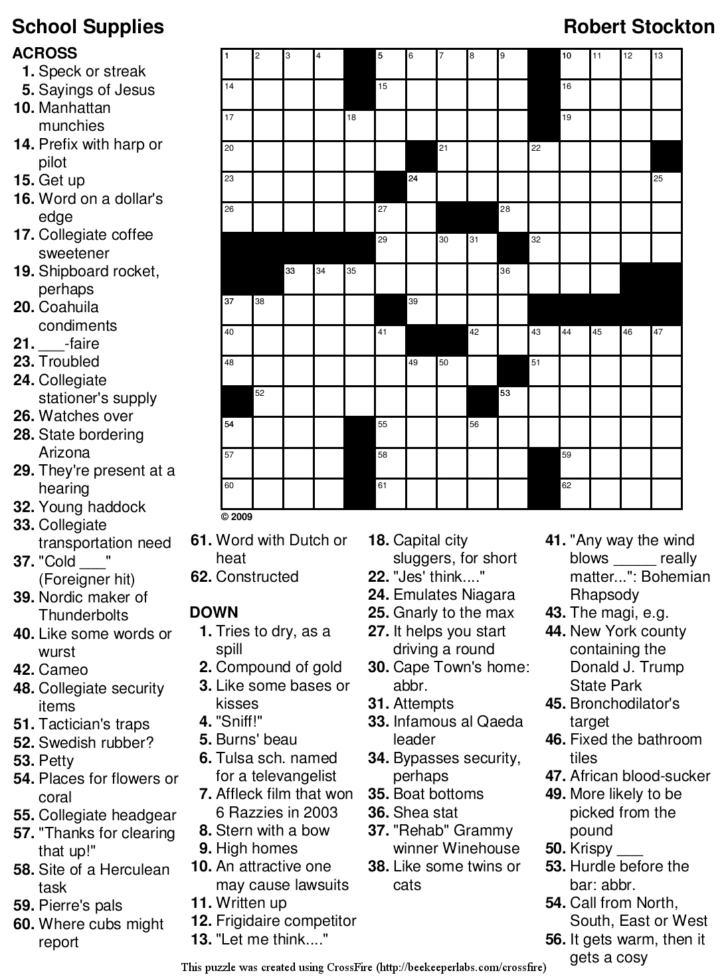 Printable Puzzles For Adults Printable Crossword Puzzles Mary 