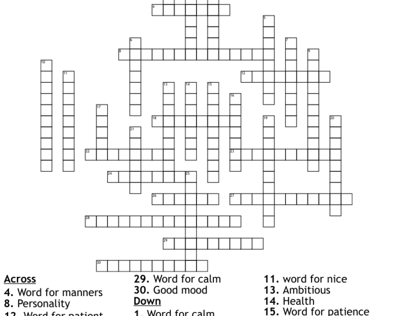 Printable Spanish Crossword Puzzle Free Crossword Puzzles Printable