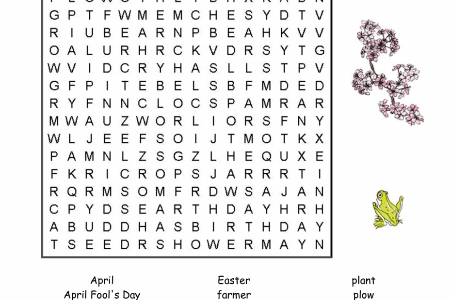 Printable Spring Crossword Puzzles Printable Crossword Puzzles