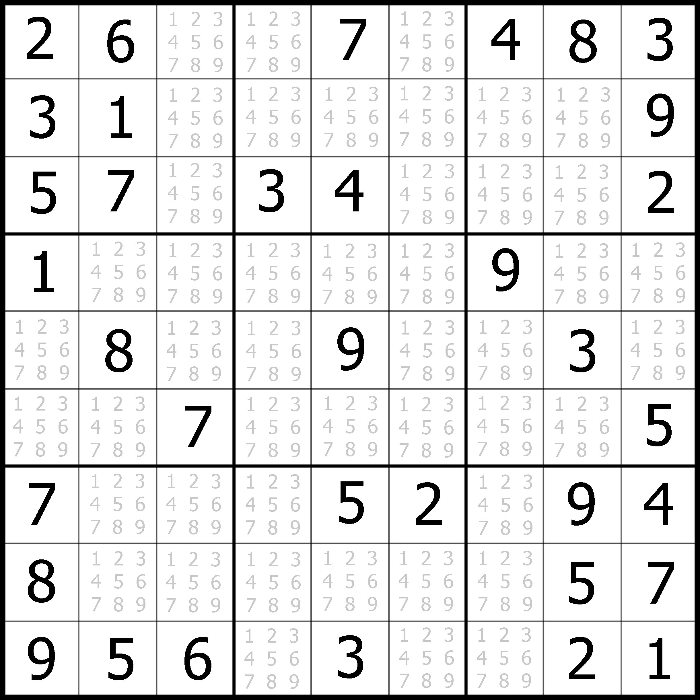 Printable Sudoku Puzzle