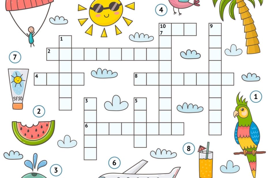 Printable Summer Crossword Puzzles Free Printable Templates