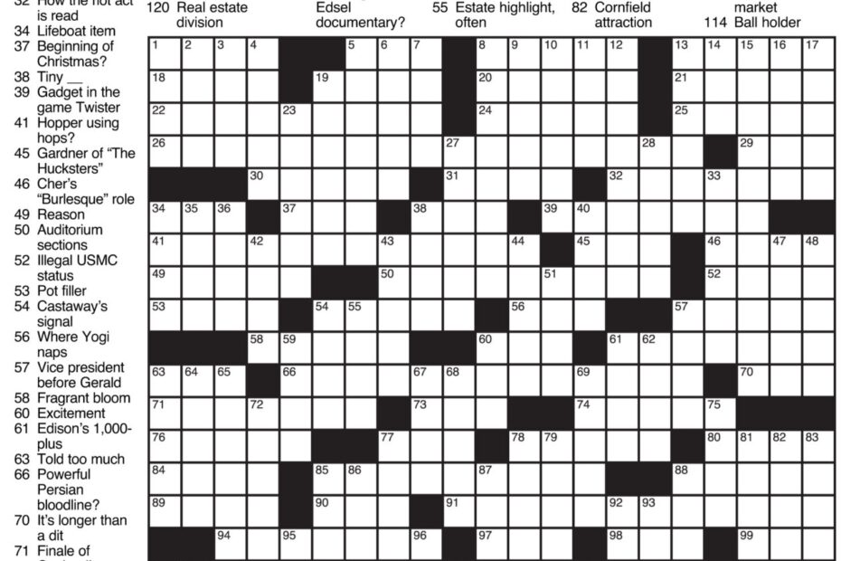 Printable Sunday Newspaper Crossword Puzzles Emma Crossword Puzzles