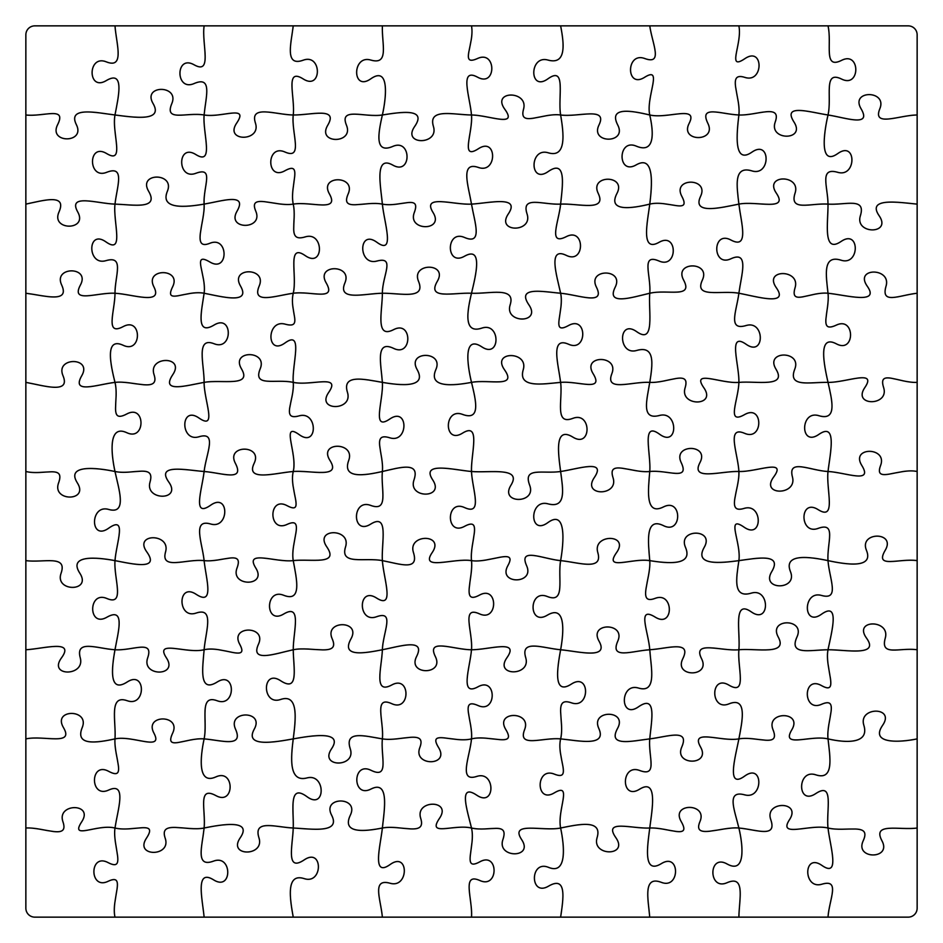 Puzzle Template 9 Pieces