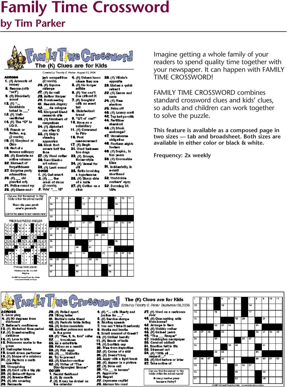 Puzzles And Games From Universal Uclick Pdf Printable Crossword 