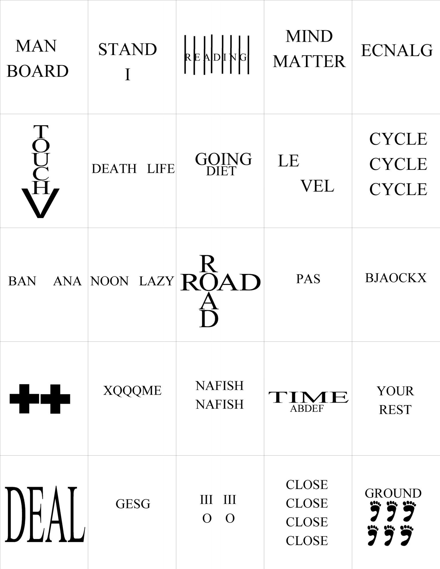 Rebus Printable Puzzles Printable Word Searches