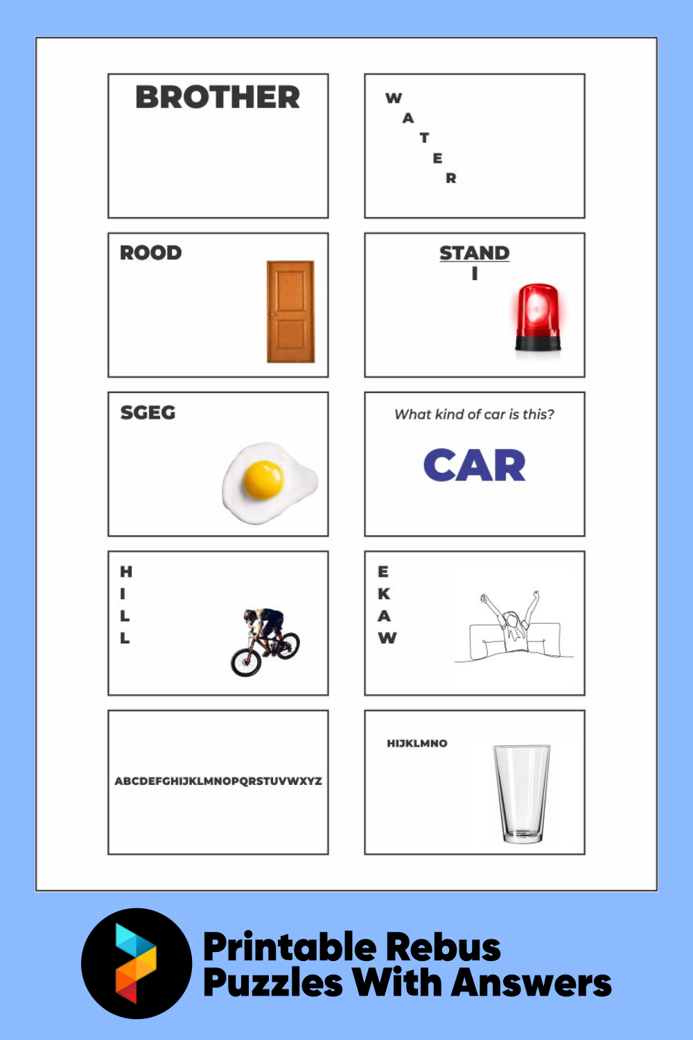 Rebus Printable Puzzles