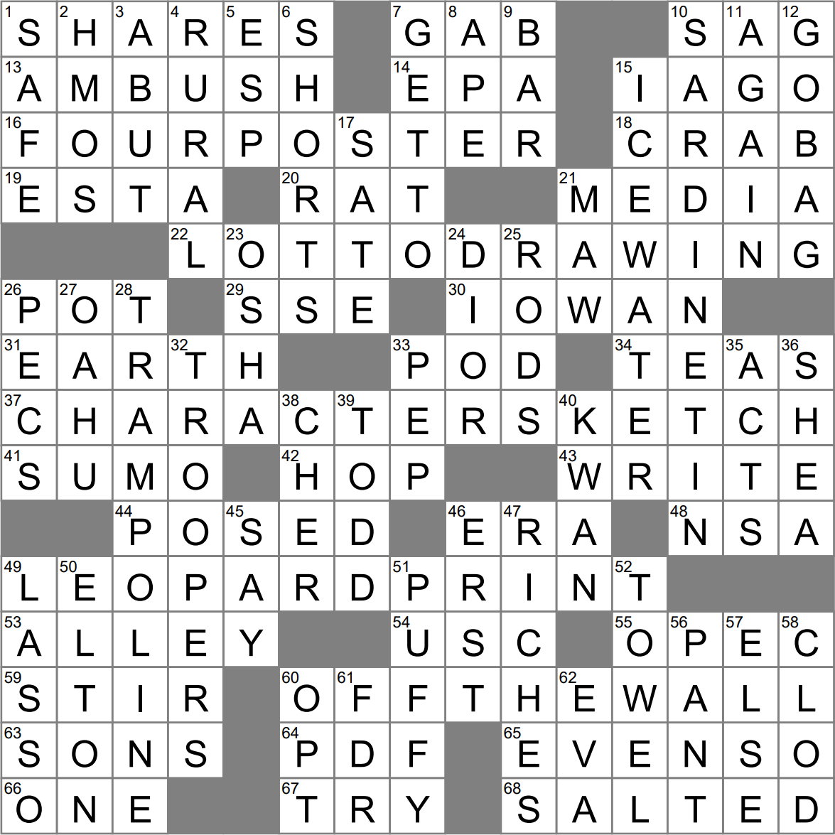 Rom Com Crossword Clue At Ella Tyrell Blog