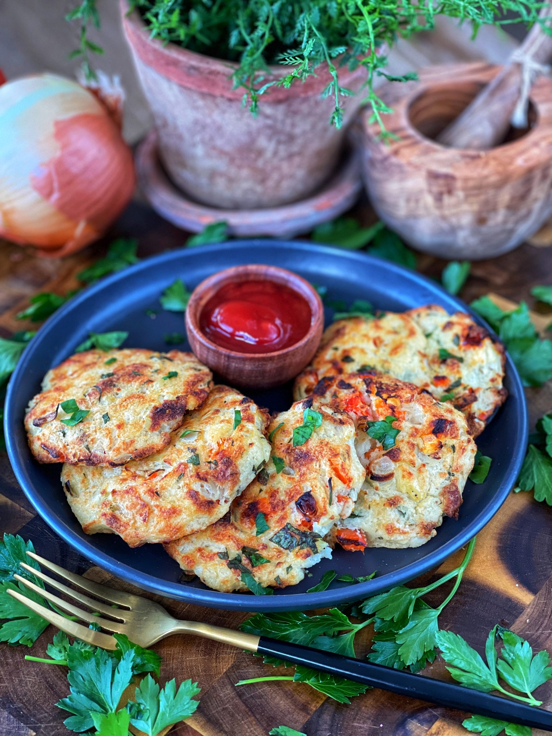 Savory Potato Pancakes Plantiful Kiki Plant Based Eating Living