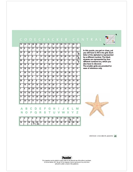 Skeleton Crossword Printable Puzzle Puzzler 