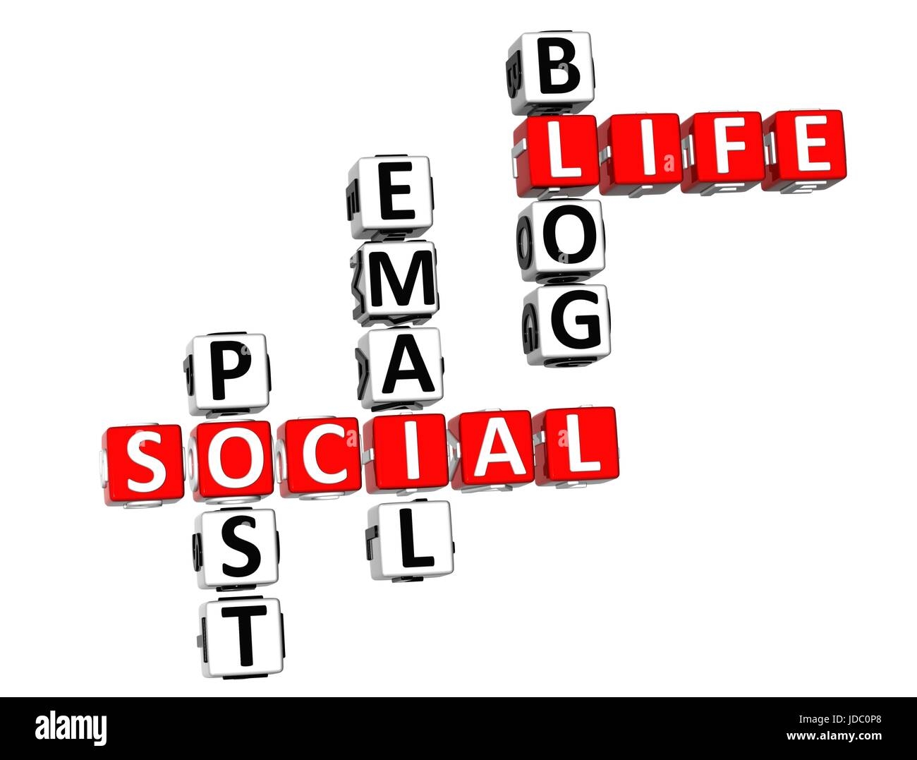Social Live Crossword On White Background Stock Photo Alamy