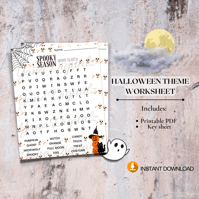 SPOOKY SZN CROSSWORD PUZZLE SHEET On Behance Behance