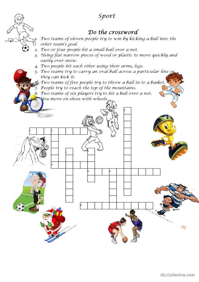 Sport Crossword Crossword English ESL Worksheets Pdf Doc