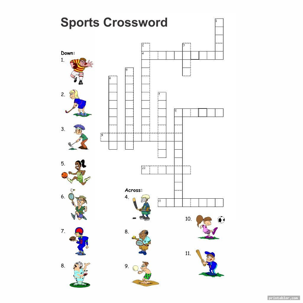 Sport Crossword Printable Gridgit