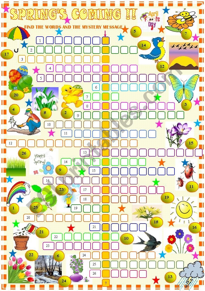 Spring Printable Puzzles