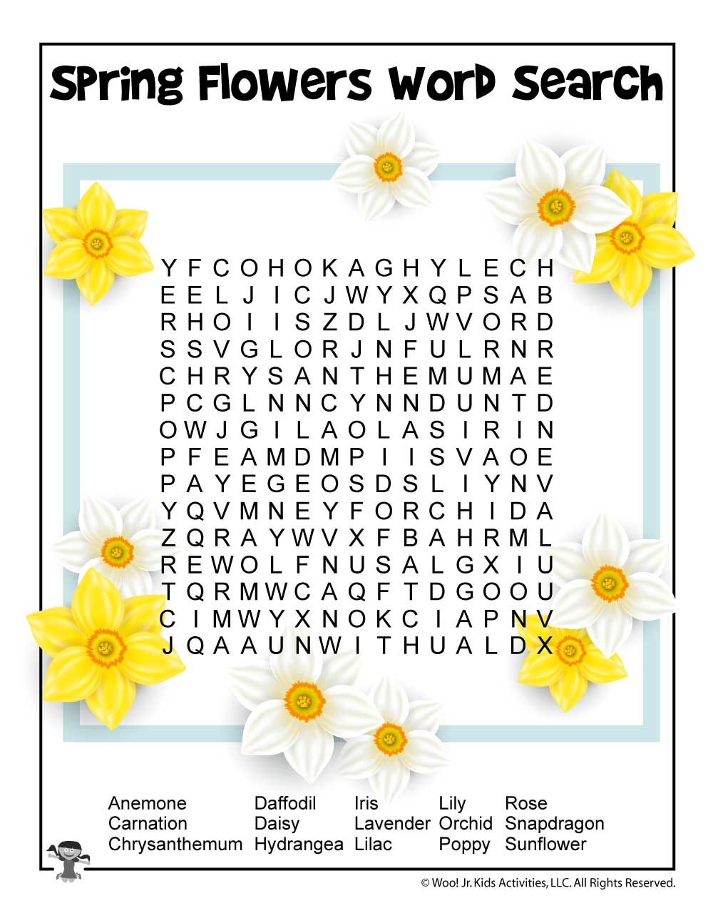 Spring Word Search Printable Hard Word Search Maker
