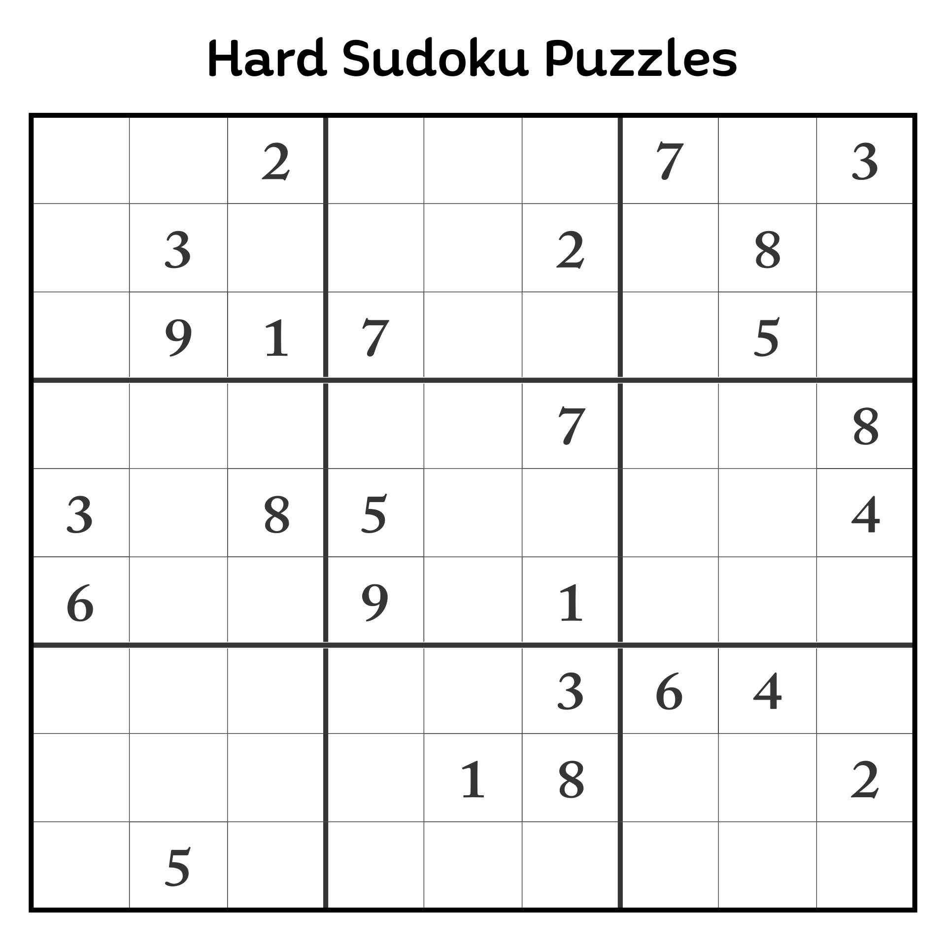 Sudoku Printable Puzzle