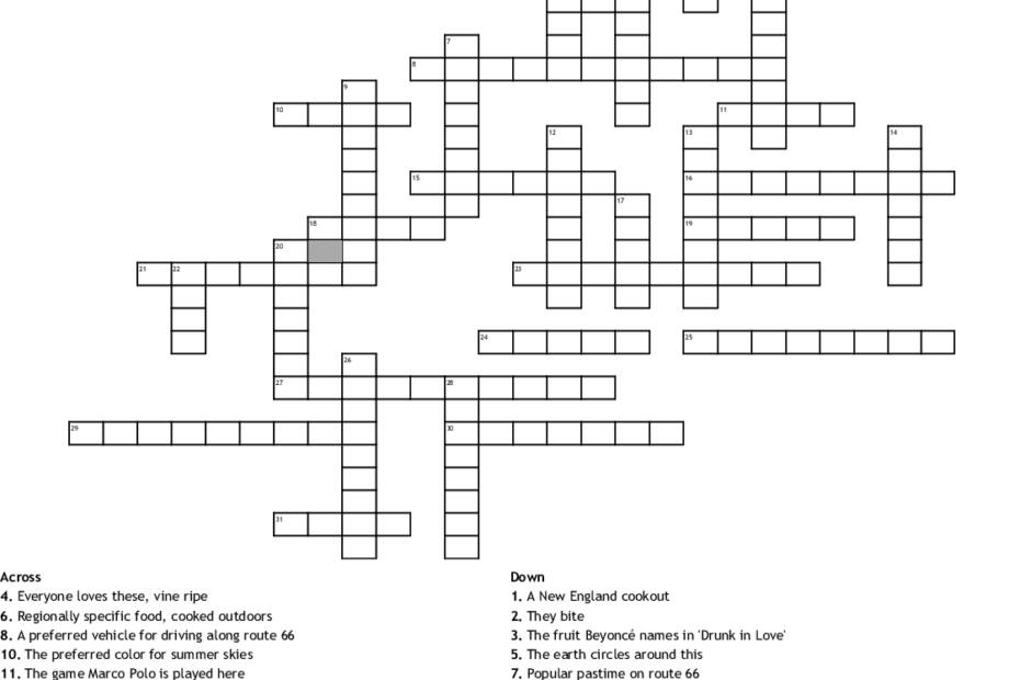 Summertime Crossword Wordmint Summer Crossword Puzzle Free