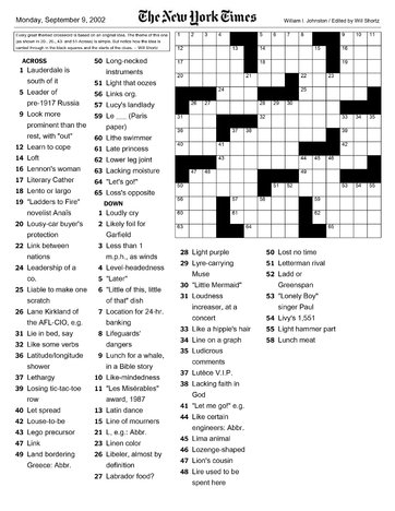 Swissmiss The New York Times Crossword
