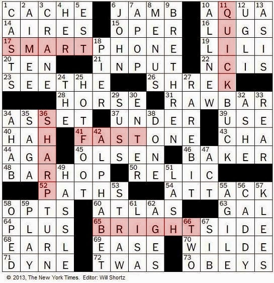 The New York Times Crossword In Gothic 05 12 14 The Monday Crossword