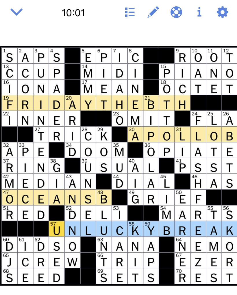 The New York Times Crossword Puzzle Solved Thursday 39 s New York Times 