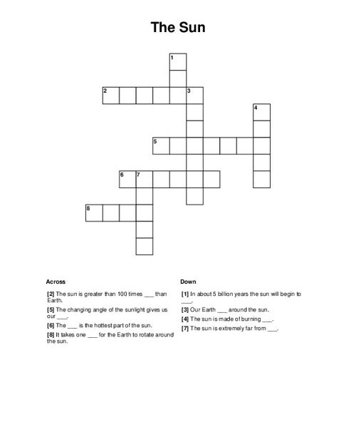 The Sun Crossword Puzzle
