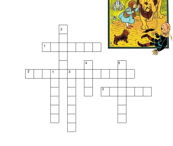 The Wizard Of Oz Crossword Puzzle Crossword Puzzle Crossword Wizard