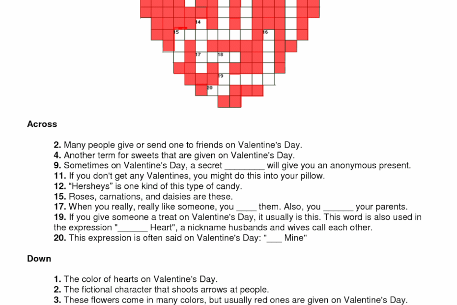 Valentines Crossword