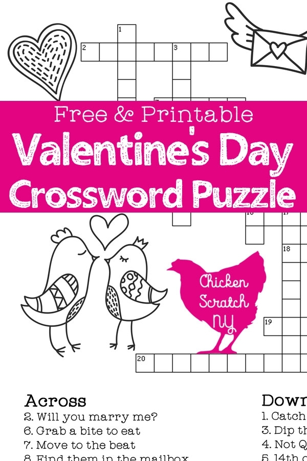 Valentines Crossword Printable Template rideacars